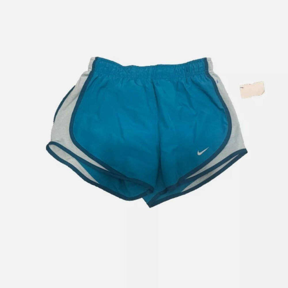 NIKE WOMEN'S SIZE SMALL BLUE LINED ACTIVEWEAR SHORTS DRI-FIT